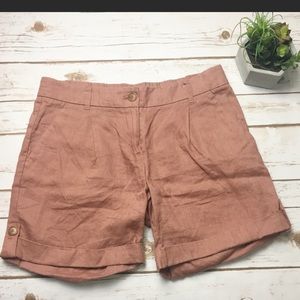 Loft mauve linen shorts sz 0